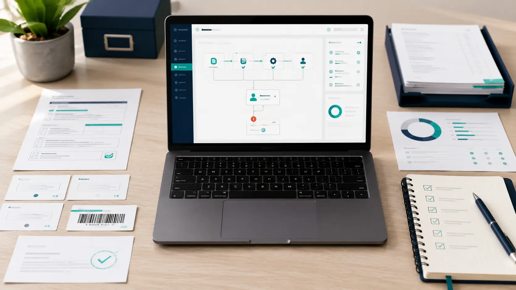 Flujo digital para automatizar procesos empresariales con seguimiento y control